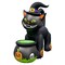 GOOSH 5.2FT Animated Inflatable Black Cat with Witch Hat and Cauldron – Light-Up Halloween Yard Decoration